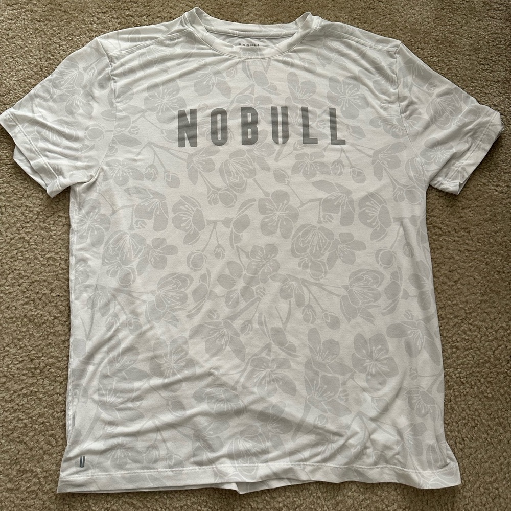 NoBull White Cherry Blossom Shirt Size XL